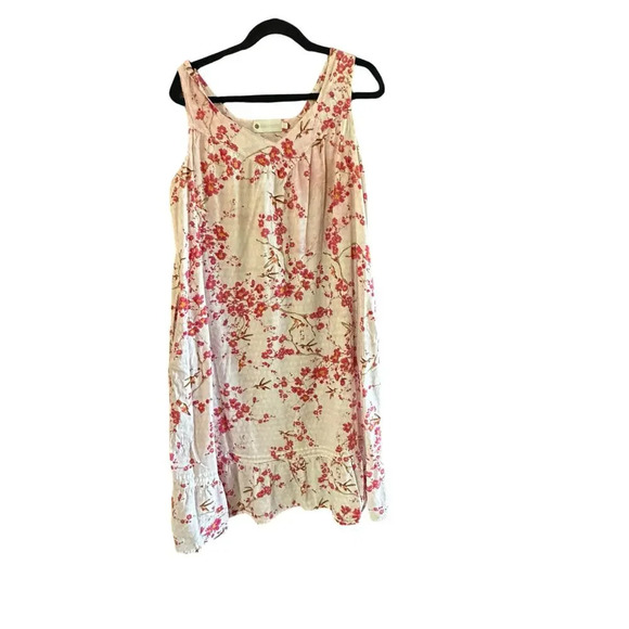 Ella Simone Cherry Blossom Print 100% Cotton nightgown  Size L - Picture 3 of 9